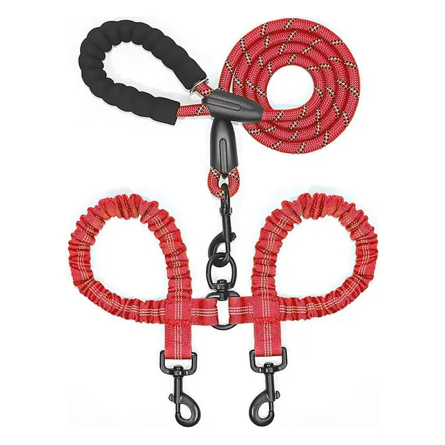 Double Lead Pet Leash - Dogs, Cats