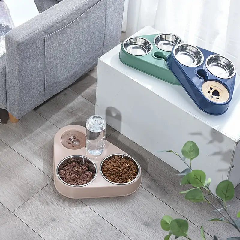 3 in 1 Pet Feeding Bowl - Drinking & Feeder