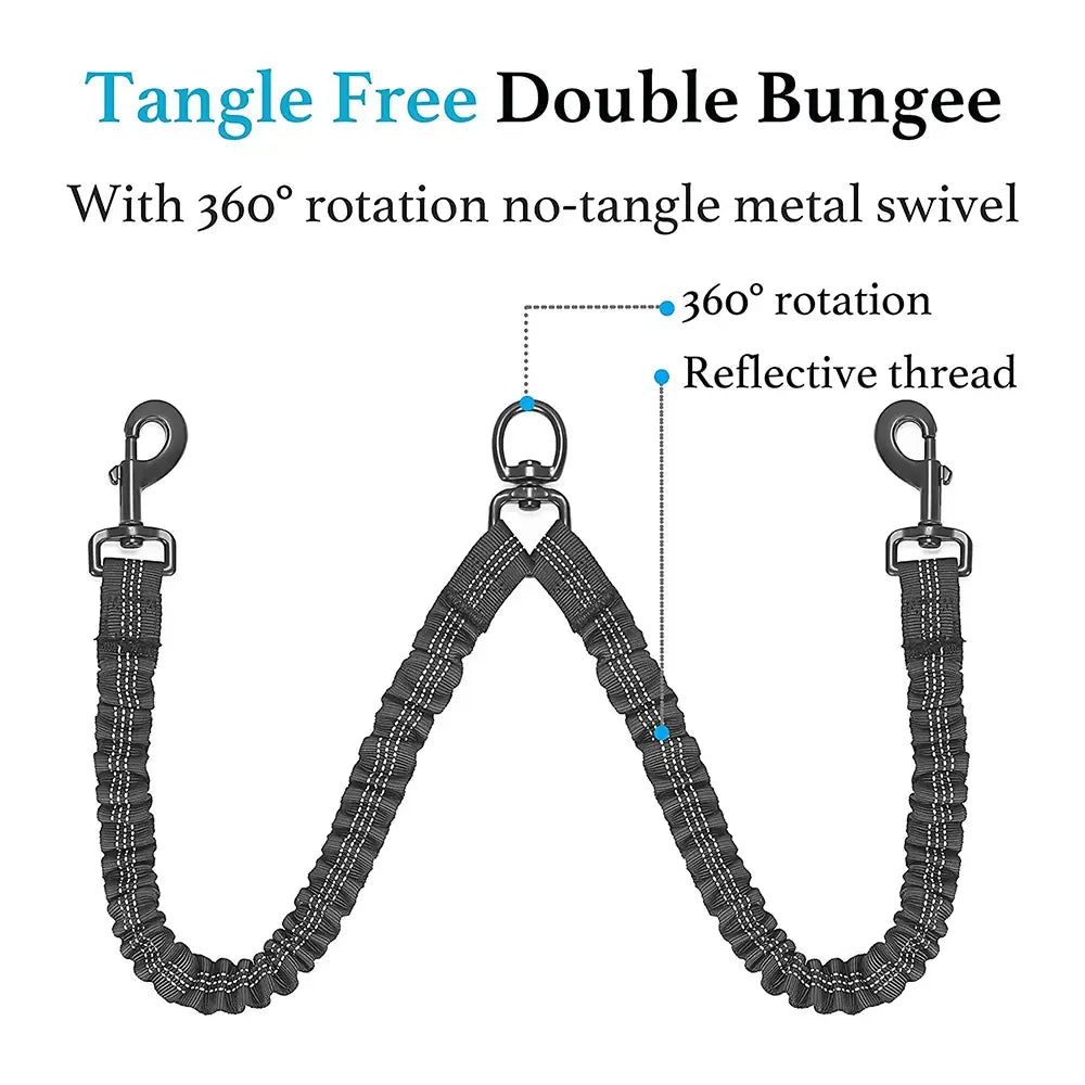 Double Lead Pet Leash - Dogs, Cats