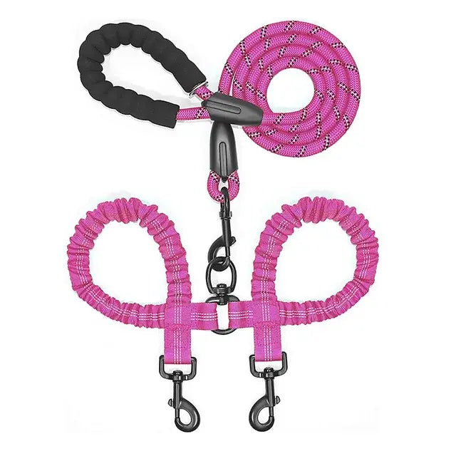 Double Lead Pet Leash - Dogs, Cats